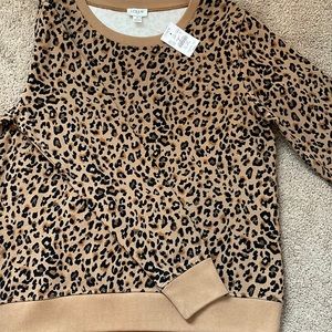 JCrew cheetah print sweater